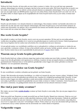 Gratis Sexjobs: Vind Jouw Kinky Avontuur
