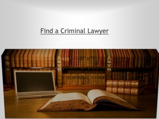 Find a Criminal Lawyer