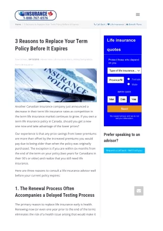 3 Reasons to Replace Your Term Policy Before It Expires