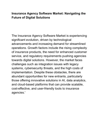 Insurance Agency Software Market: Essential Features to Look For in 2024