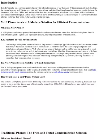 VoIP vs Traditional Phones: Which is More Cost-Effective in the Long Run?