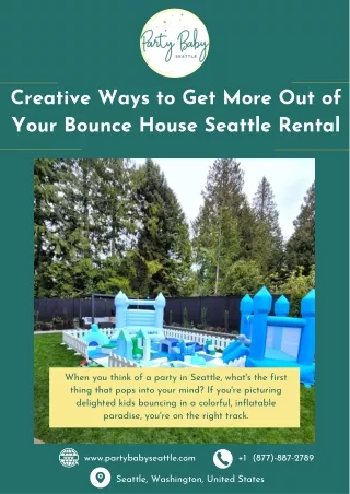 Stunning Bounce House Rental From Party Baby Seattle