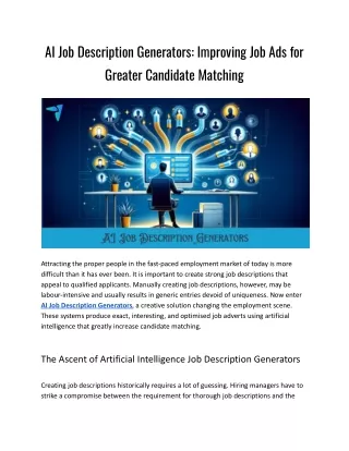 AI Job Description Generators_ Improving Job Ads for Greater Candidate Matching