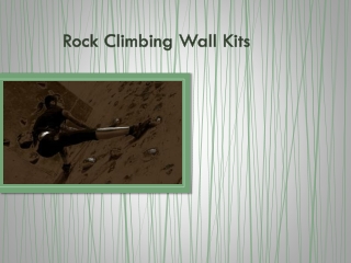 Rock Climbing Wall Kits