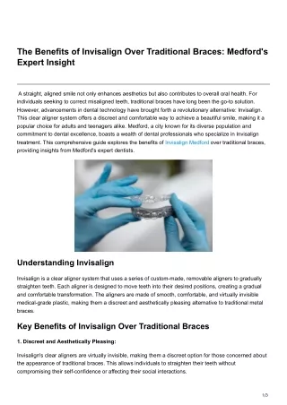 The Benefits of Invisalign Over Traditional Braces Medfords Expert Insight