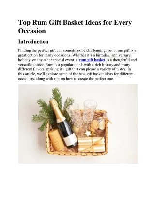 Top Rum Gift Basket Ideas for Every Occasion