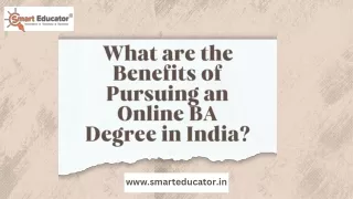 What are the Benefits of Pursuing an Online BA Degree in India