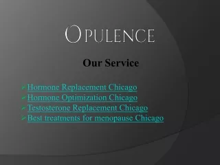 Hormone Optimization in Chicago - Opulence Chicago