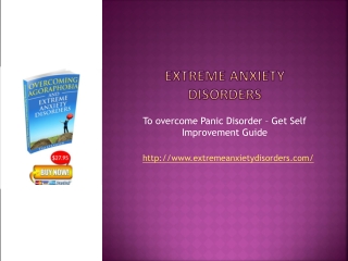 Extreme Anxiety Disorders