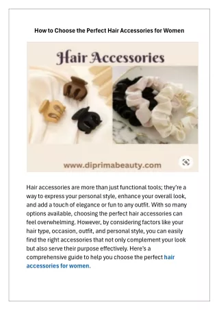 How to Choose the Perfect Hair Accessories for Women