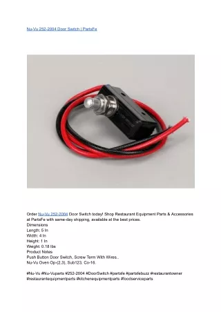 Nu-Vu 252-2004 Door Switch _ PartsFe
