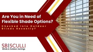 Are You in Need of Flexible Shade Options Checked Into Outdoor Blinds Recently