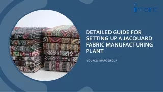 Jacquard Fabric Manufacturing Plant Project Report