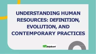 What is Human Resource