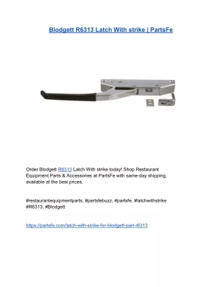 Blodgett R6313 Latch With strike _ PartsFe