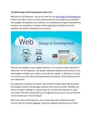 Top Web Design and Development in New York