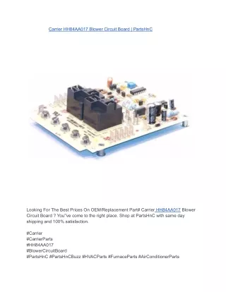 Carrier HH84AA017 Blower Circuit Board _ PartsHnC
