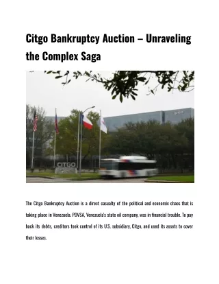 Citgo Bankruptcy Auction – Unraveling the Complex Saga