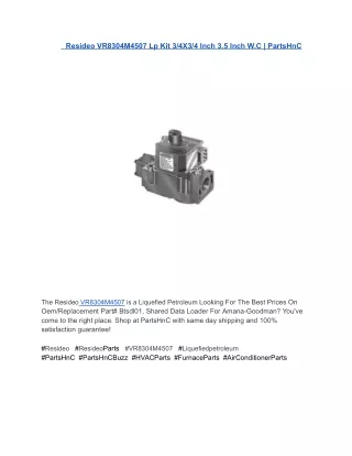 Resideo VR8304M4507 Lp Kit _PartsHnC