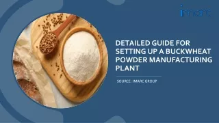 Setting Up a Buckwheat Powder Manufacturing Unit PDF