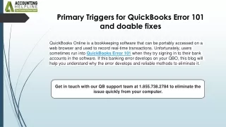 Most effective solutions for fixing Error 101 In QuickBooks