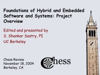 Foundations of Hybrid and Embedded Software and Systems: Project Overview