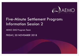Five-Minute Settlement Program: Information Session 2