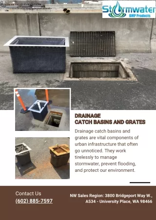 Storm Filter - Drainage Catch Basins and Grates