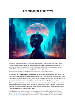 Is AI replacing creativity