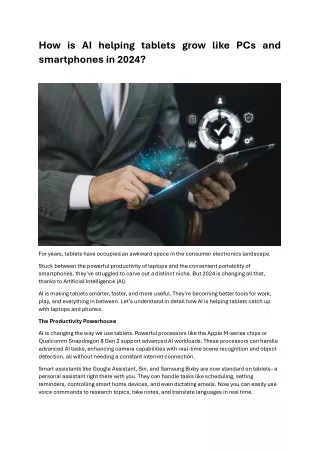 How is AI helping tablets grow like PCs and smartphones in 2024