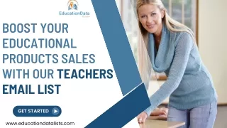 Boost Your Educational Products Sales with Our Teachers Email List