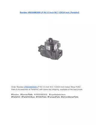 Resideo VR8304M3509 LP _PartsHnC