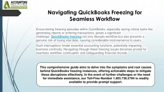 Step-by-Step Solutions for QuickBooks Freezing