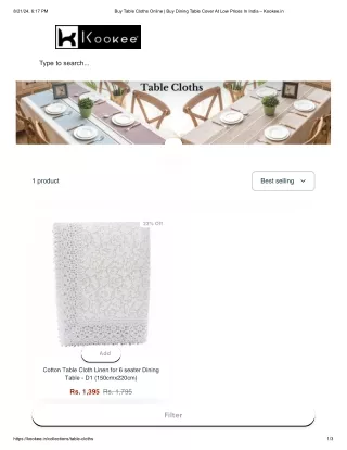 Buy Table Cloths Online