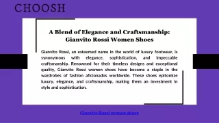 A Blend of Elegance and Craftsmanship: Gianvito Rossi Women Shoes