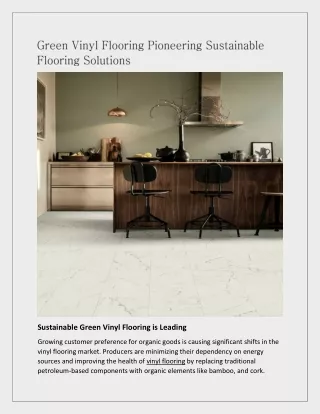 Green Vinyl Flooring Pioneering Sustainable Flooring Solutions