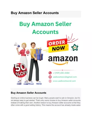 Buy Amazon Seller Accounts