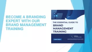 Become a Branding Expert with Our Brand Management Training