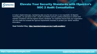 Elevate Your Security Standards with ISpectra’s SOC 2 Audit Consultation