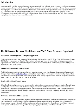 The Difference Between Traditional and VoIP Phone Systems