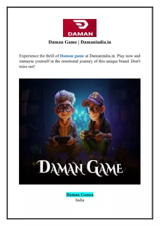 Daman Game | Damanindia.in