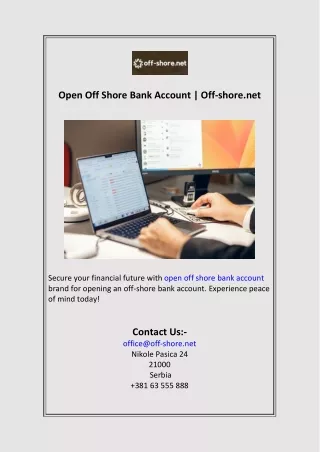 Open Off Shore Bank Account  Off-shore.net