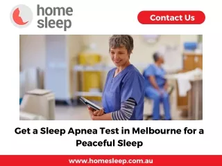 Get a Sleep Apnea Test in Melbourne for a Peaceful Sleep