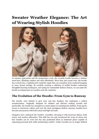 Sweater Weather Elegance_ The Art of Wearing Stylish Hoodies