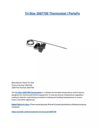 Tri-Star 2067700 Thermostat _ PartsFe