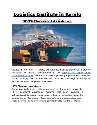 Logistics Institute in Kerala (1)
