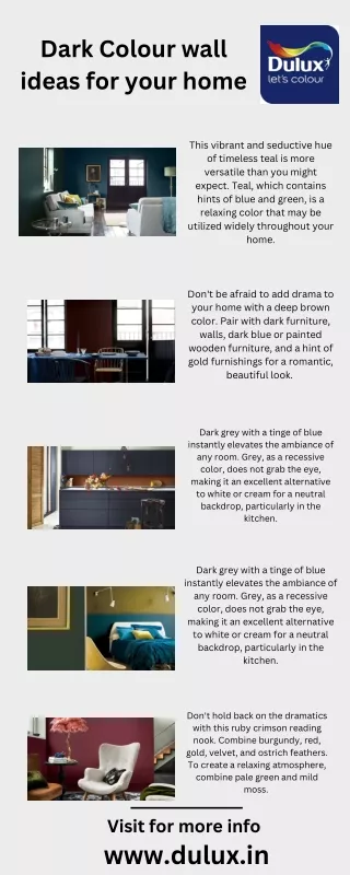 Dark Colour wall ideas for your home