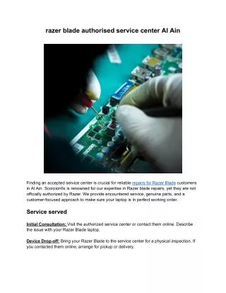 razer blade authorised service center Al Ain