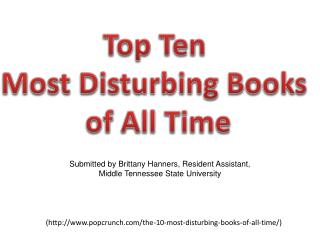Top Ten Most Disturbing Books of All Time