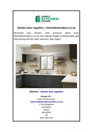 Kitchen Door Suppliers  Directkitchendoors.co.uk